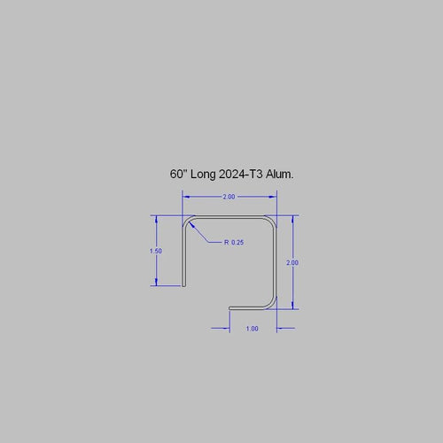 Aluminum Angle - 04L1188-FU08A - Box Channel